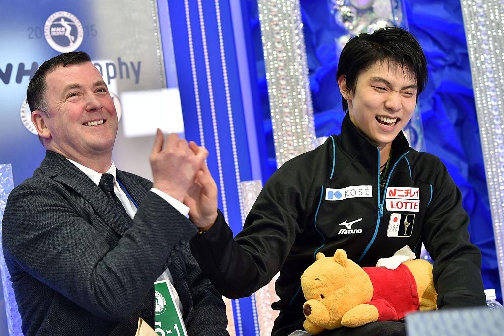 GP NHK  Yuzuru Hanyu (JPN) and Brian Orser 2015©International Skating Union (ISU) 499014272