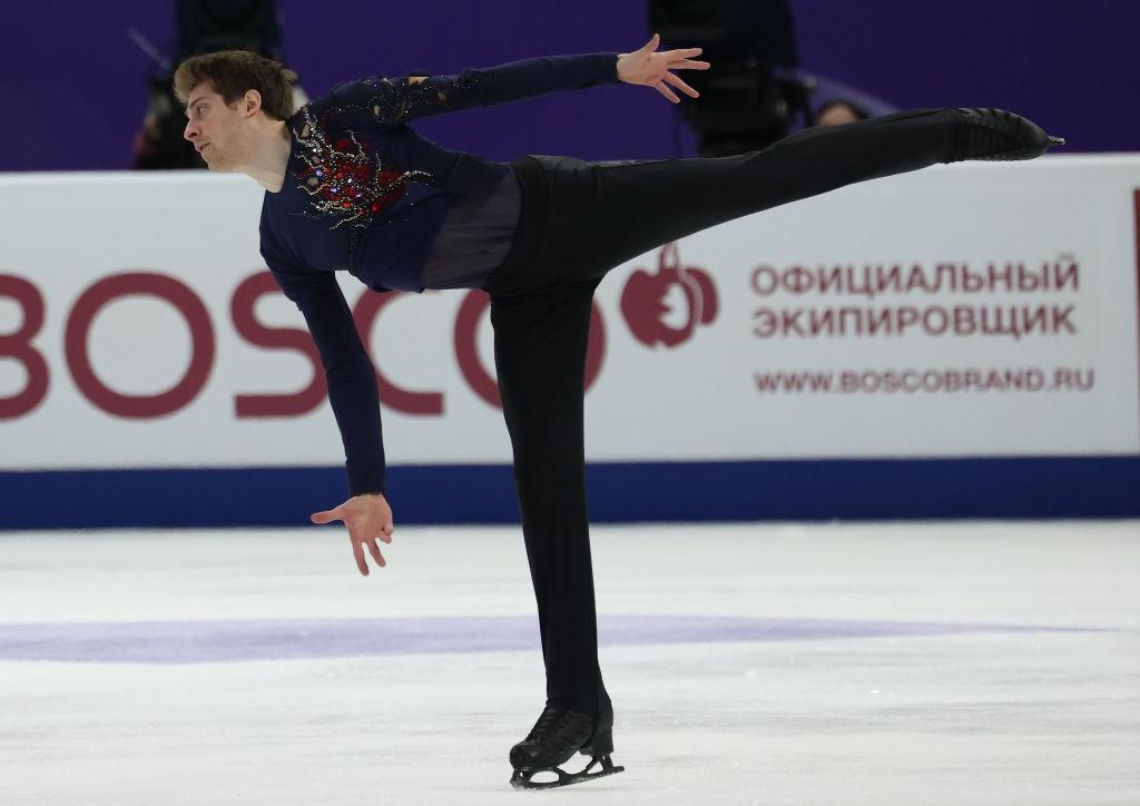 Morisi Kvitelashvili (GEO) in the Men's Short Program at the ISU Grand Prix of Figure Skating - Rostelecom Cup