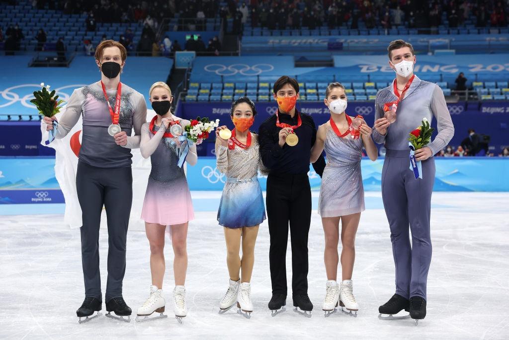 Sui, Han,  Tarasova, Morozov, Mishina, Galliamov Figure Skating Beijing 2022 OWG ©Getty Images 1371527021