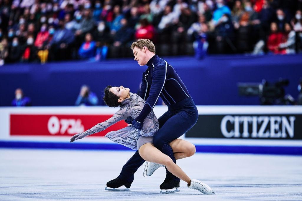 Madison Chock and Evan Bates (USA) ISU World Figure Skating Championships 2022 Montpellier (FRA) ISU 1387875583 (2)