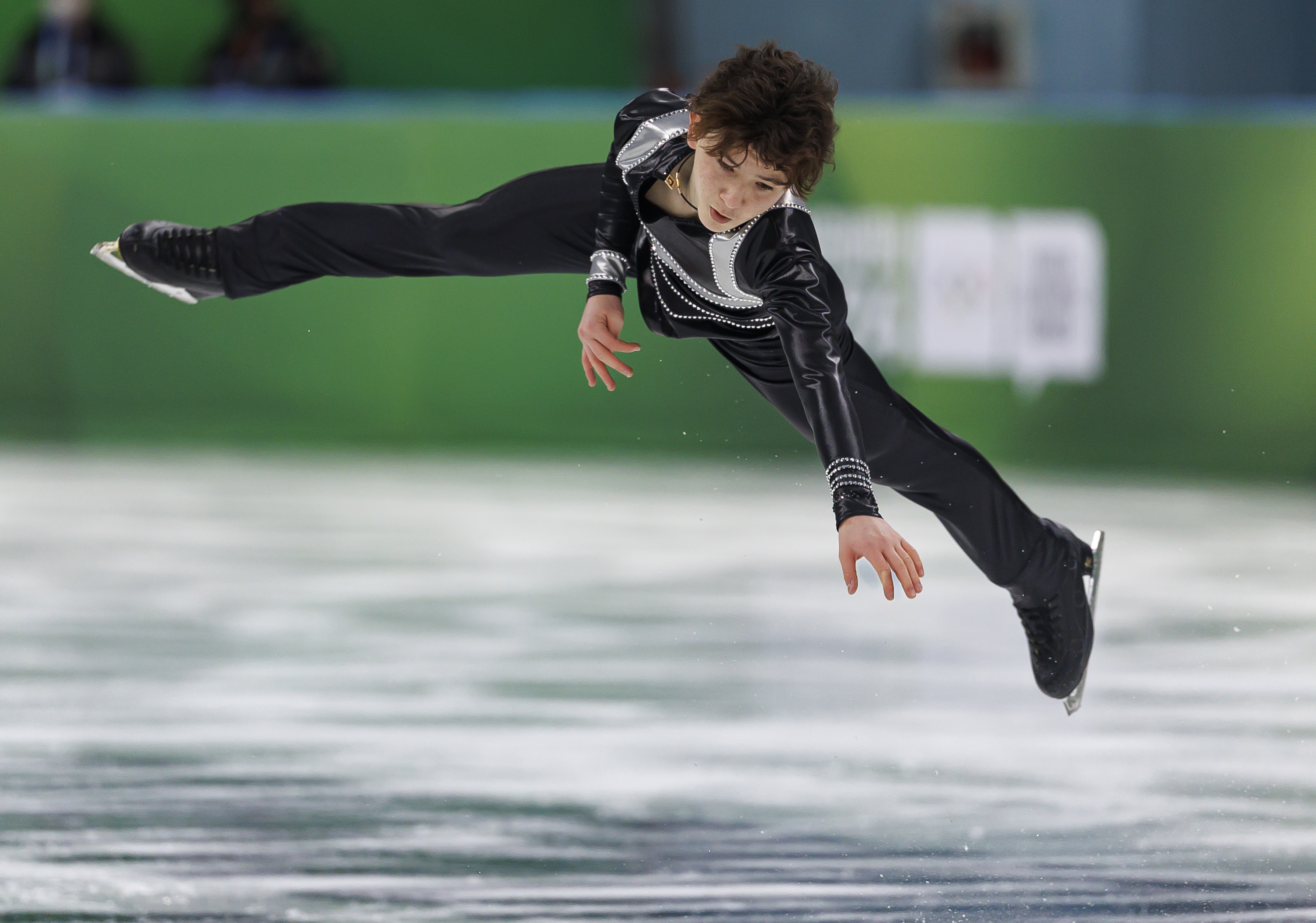 Nakata Rio (JPN) during his routine in the Men's Free Skating at the Gangneung Ice Arena on Monday