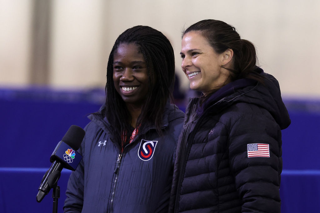 Erin Jackson and Brittany Bowe 2022 U.S. Olympic Team Trials GettyImages 1363697906