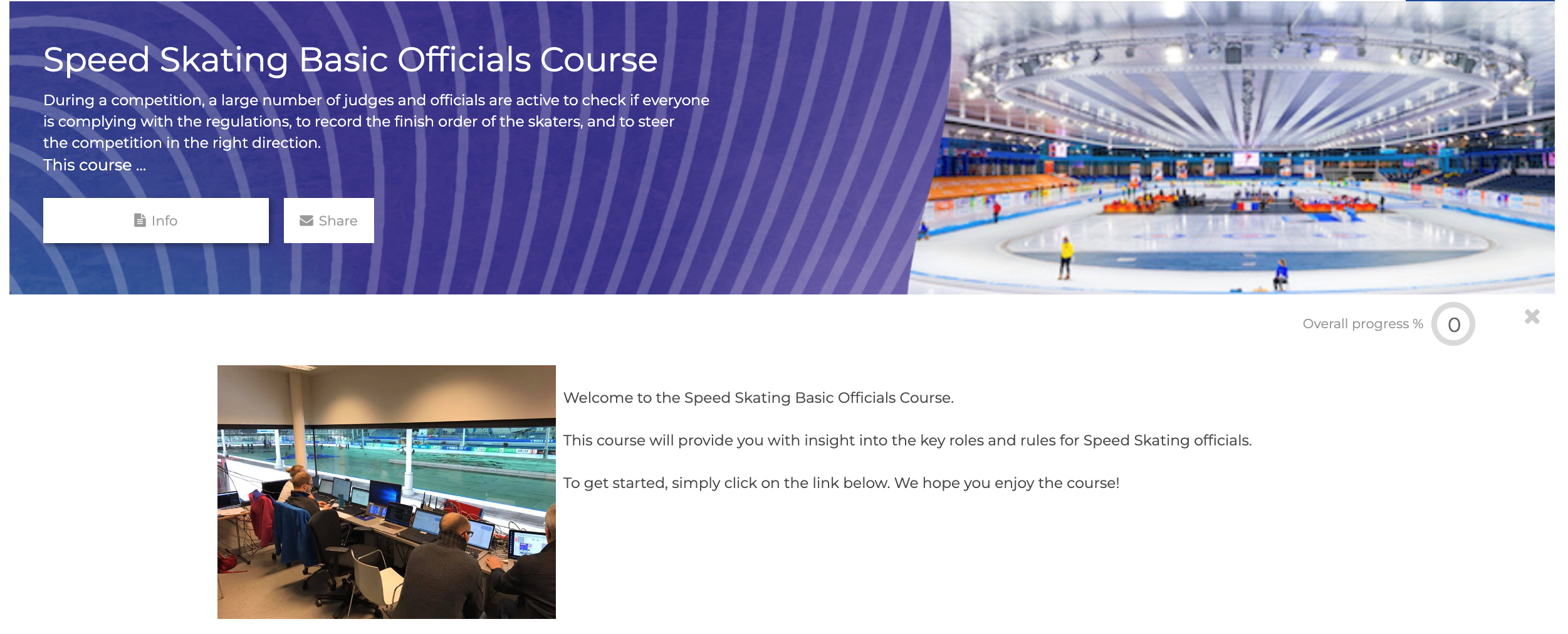 eRink Speed Skating Basic Officials Course