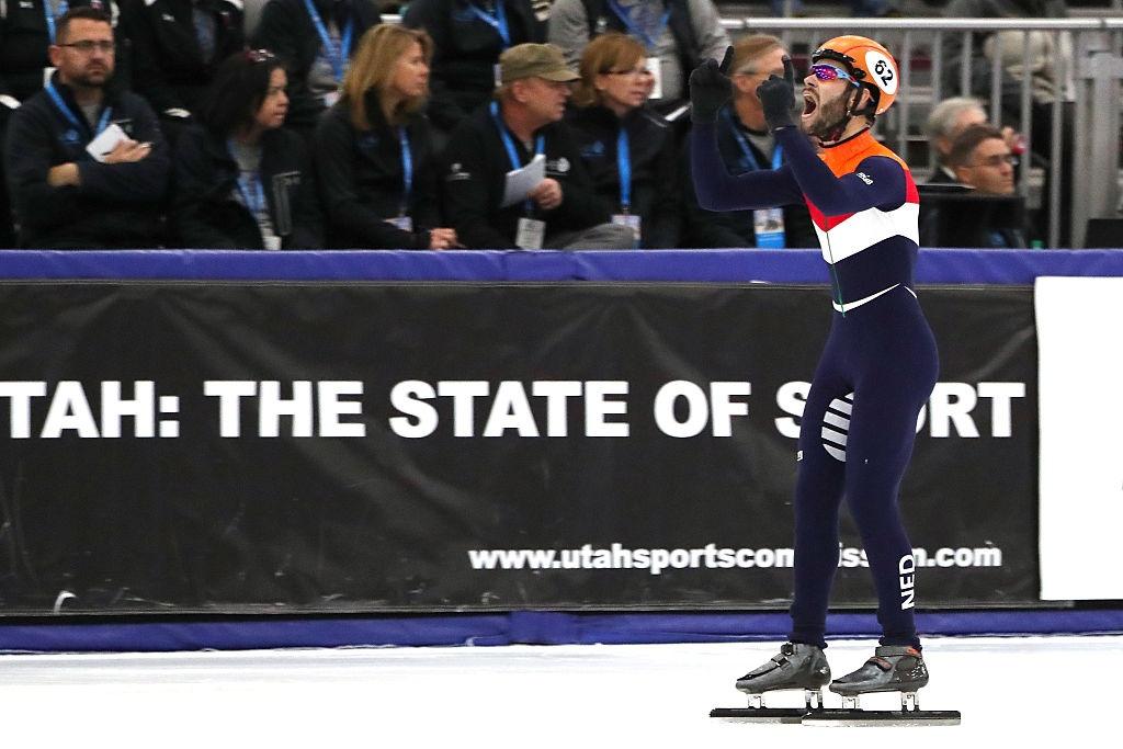 Sjinkie Knegt(NED) 2016 ISU World Cup Short Track Speed Skating Salt Lake (USA) GettyImages 623050930