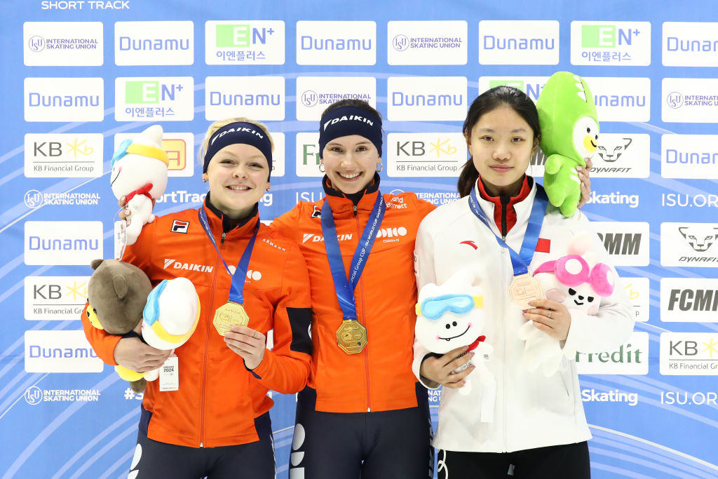 Xandra Velzeboer (NED) Selma Poutsma (NED) Wang Ye (CHN) two golds 500m SSWC Seoul 2023  1861746750