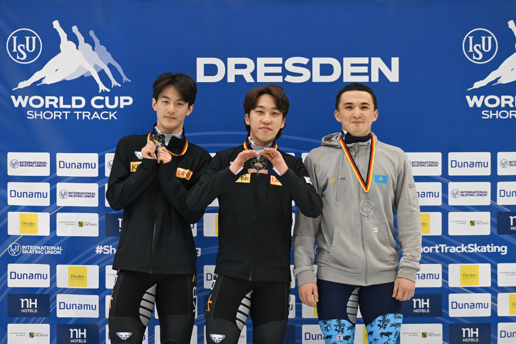 The 1000m podium in Dresden