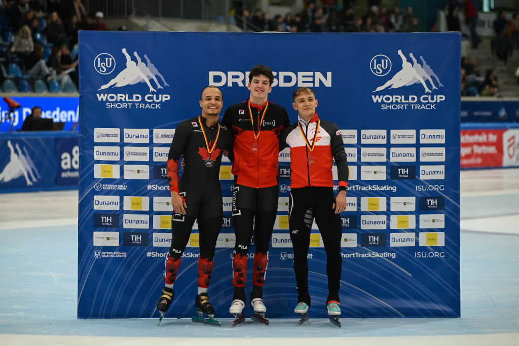 The 500m podium in Dresden