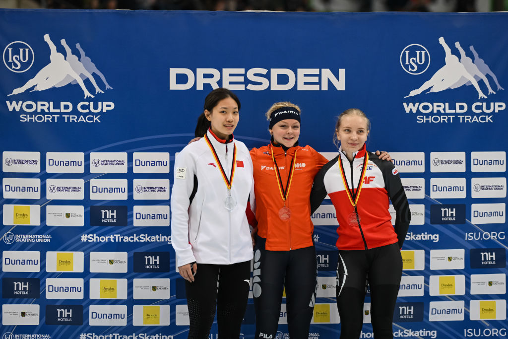 The 500m podium in Dresden