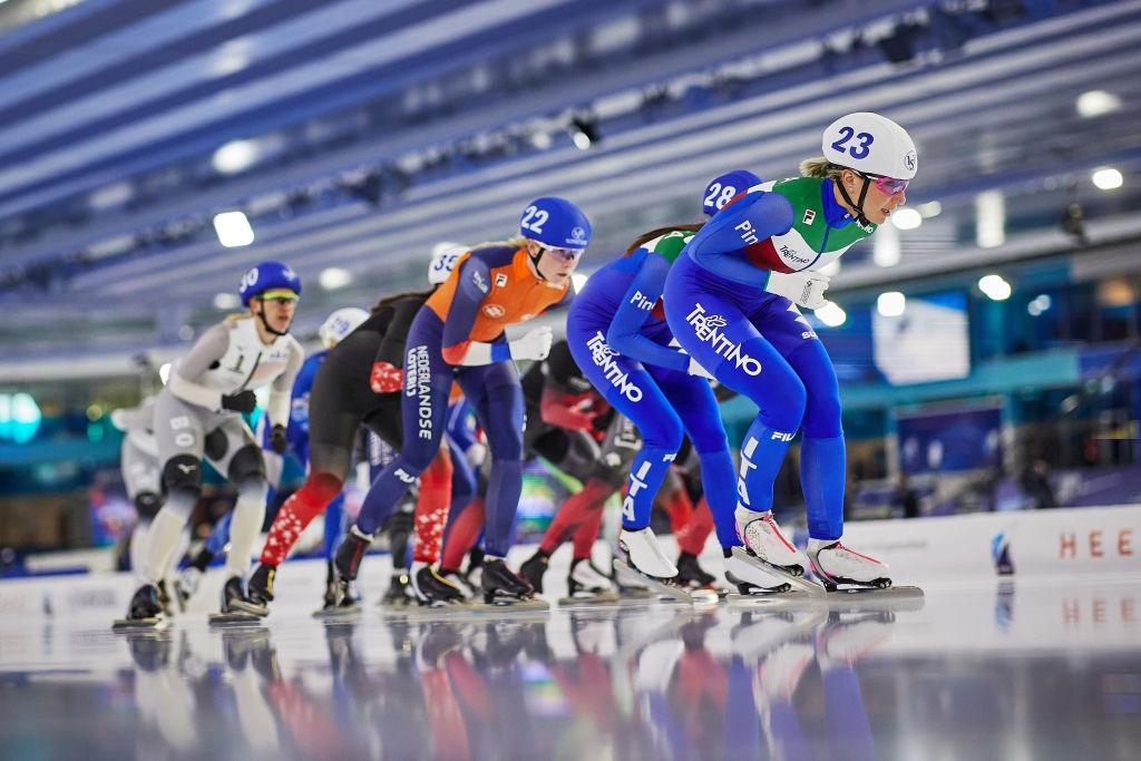 Francesca Lollobrigida (ITA) competes at the ISU World Speed Skating Championships in Heerenveen (NED) 2021
