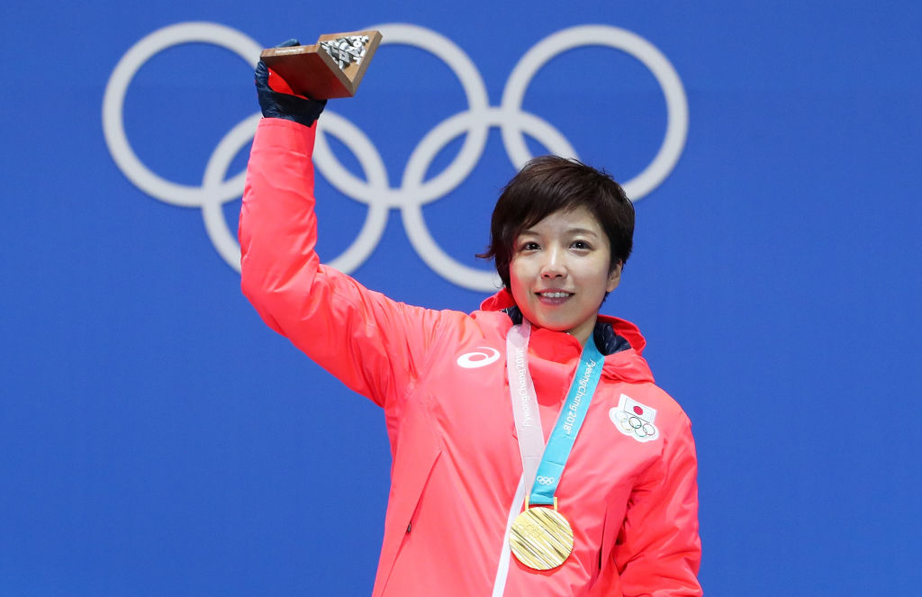 Bo Reum Kim (KOR), Nana Takagi (JPN) and Irene Schouten (NED)  PyeongChang 2018  Olympic Winter Games Gangneung (KOR) @GettyImages 923714332