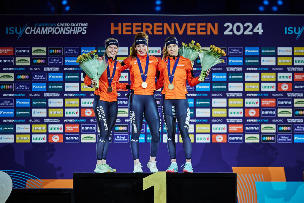 Podium womens 1500m European Champs 2024