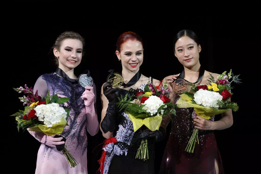 Daria Usacheva(RUS), Alexandra Trusova(RUS) , and Young You (KOR) ISU Grand Prix of Figure Skating Las Vegas (USA) @ISU 1348757601