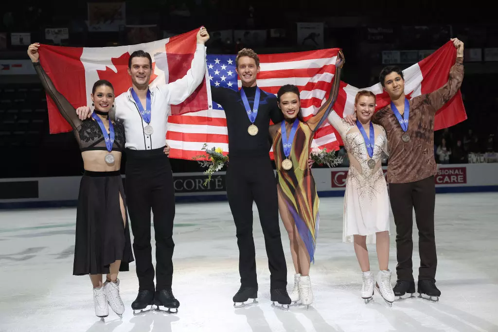 Ice Dance podium Four Continents Championship 2023 