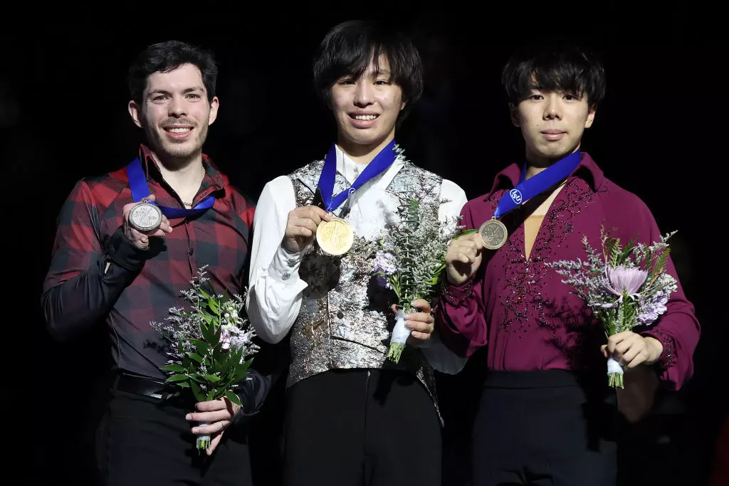 Men's podium at the 2023 Four Continents Championships