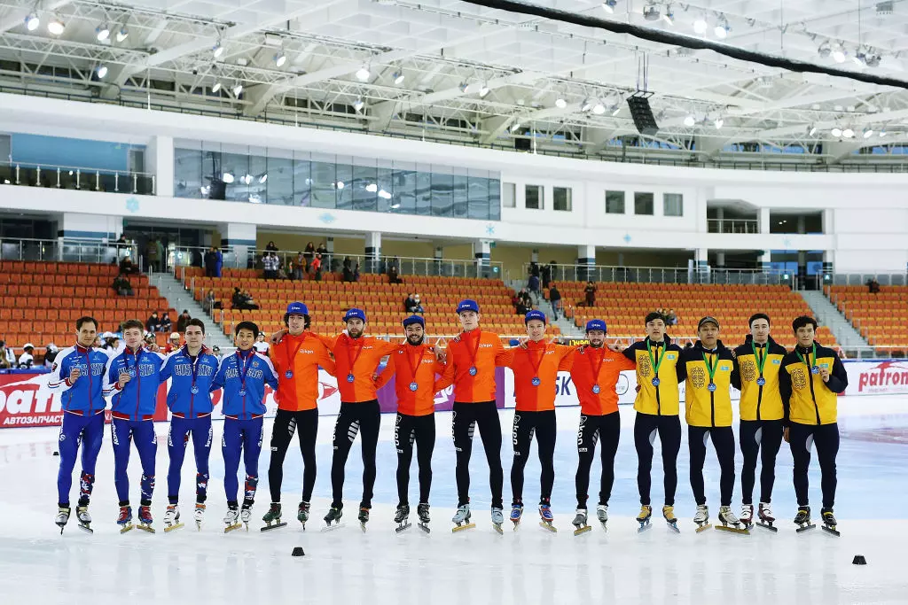 Team Russia, team Netherlands and team Kazakhstan WCSTSS BLR 2017©International Skating Union (ISU) 634898194