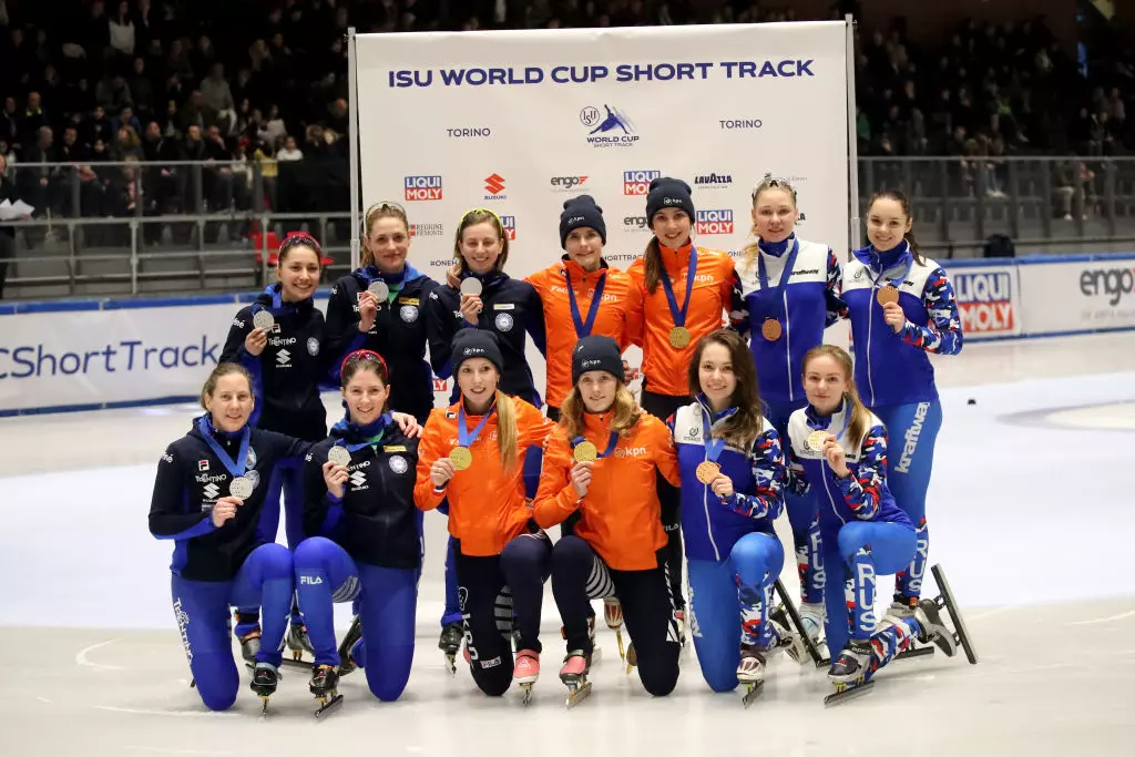 Team Italy, Team Netherlands, Team Russia WSTSS ITA 2019©International Skating Union (ISU) 1128729235