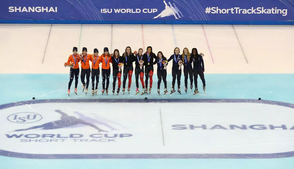 1.Ladies Relay Team Netherlands Team Canada Team USA WCSTSS CHN 2019 International Skating Union ISU 1187063193