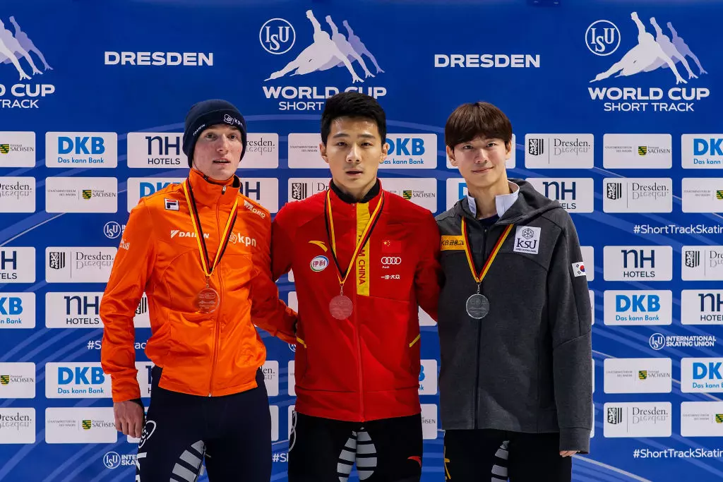 STWC Dresden day 1 podium Mens 1500m