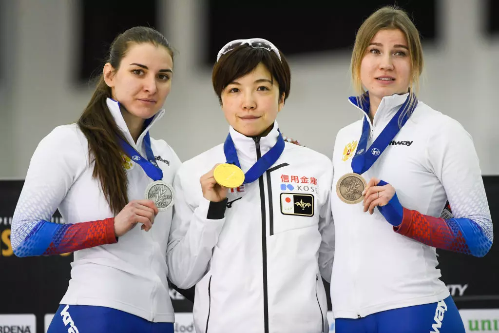 Ladies 500m medalists
