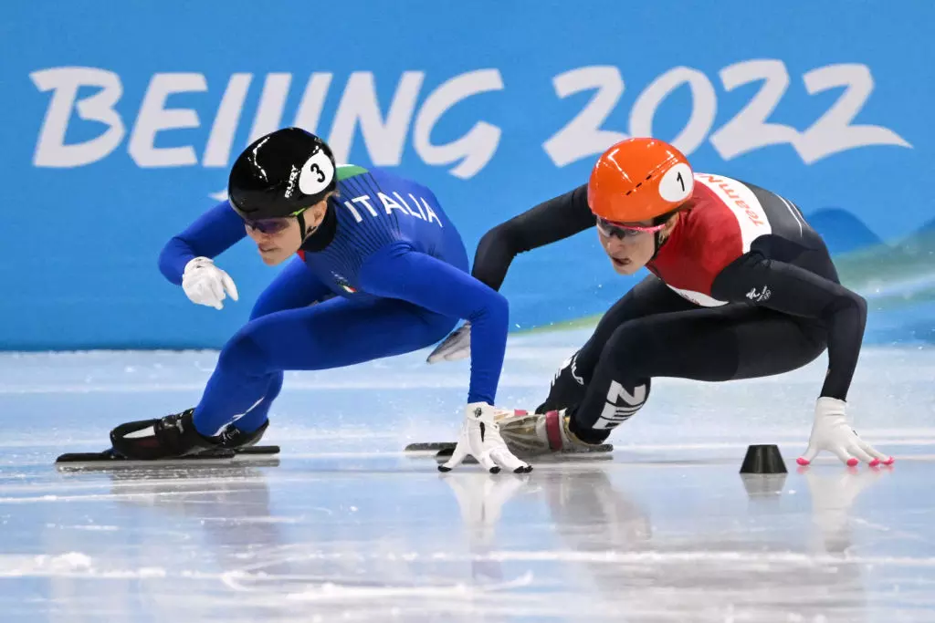 Suzanne Schulting Arianna Fontana Short Track Beijing 2022 OWG©AFP 1238269158
