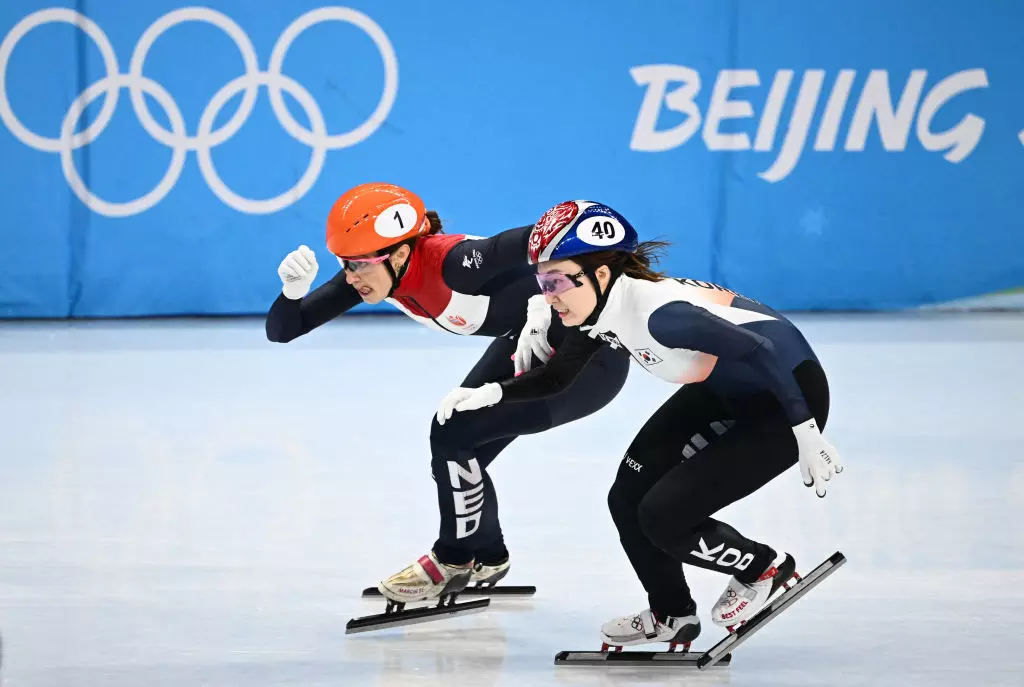 Suzanne Schulting Choi Min jeong  Beijing 2022 Winter Olympic Games 2022 AFP 1238377553