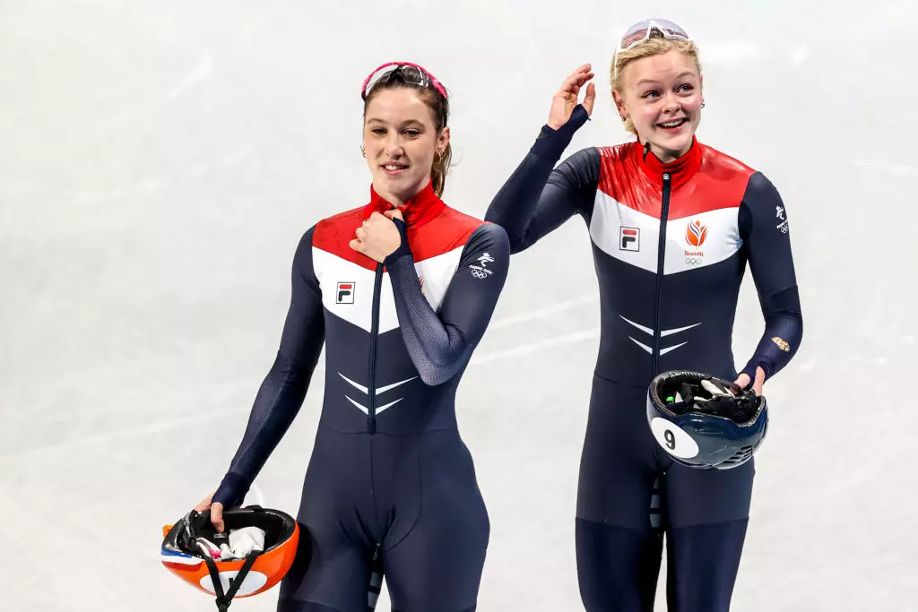 Suzanne Schulting, Xandra Velzeboer (NED) Beijing 2022 Olympic Winter Games @GettyImages 1370359941