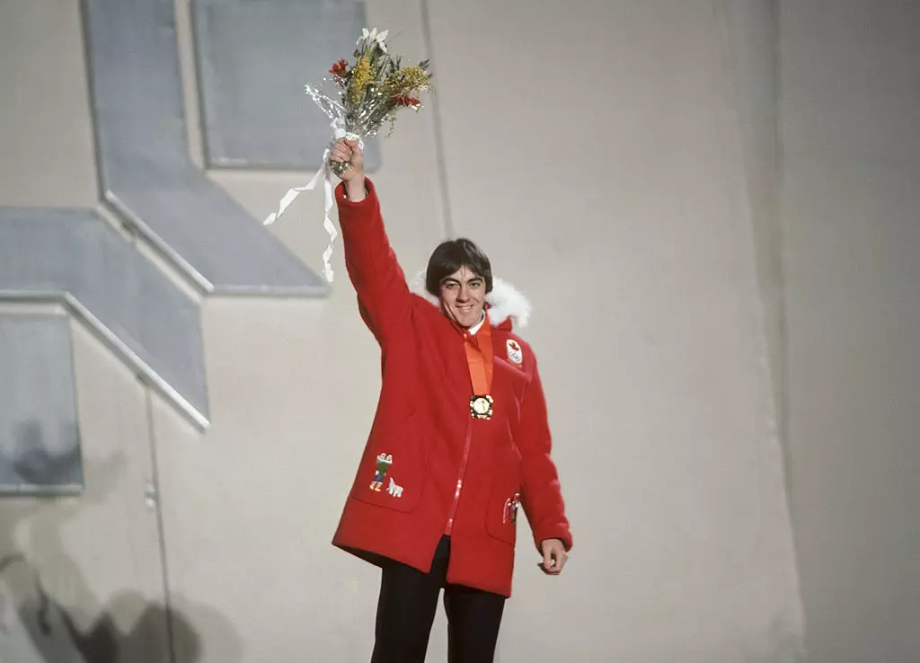 Gaetan Boucher (CAN) 1984 Olympic Winter Games Sarajevo, Yugoslavia GettyImages 455118271