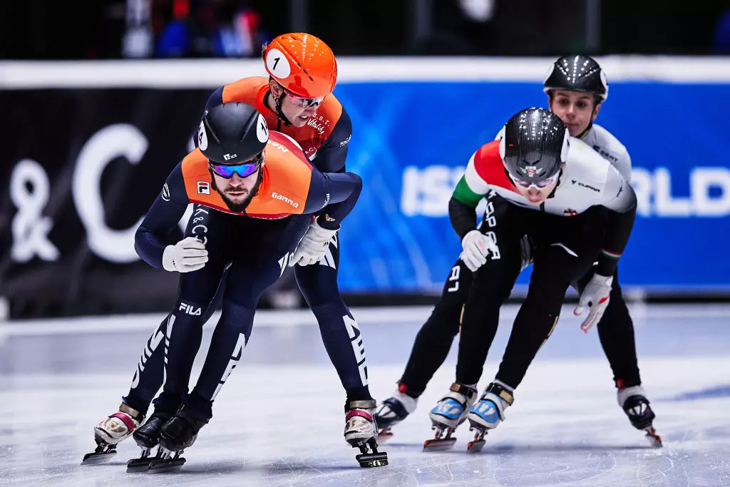 Sjinkie Knegt, Suzanne Schulting  ISU World Cup Short Track 2021 Dordrecht (NED) GettyImages 1356007794