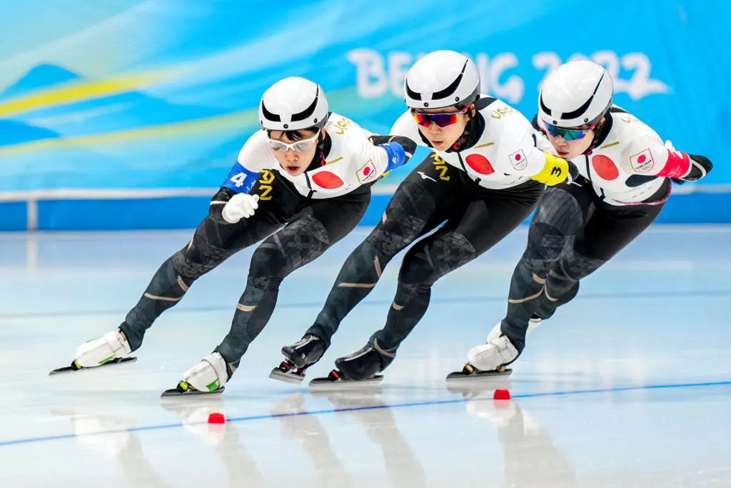 Ayano Sato, Nana Takagi and Miho Takagi (JPN) 2022 Olympic Winter Games Beijing (CHN) @GettyImages 1370121222