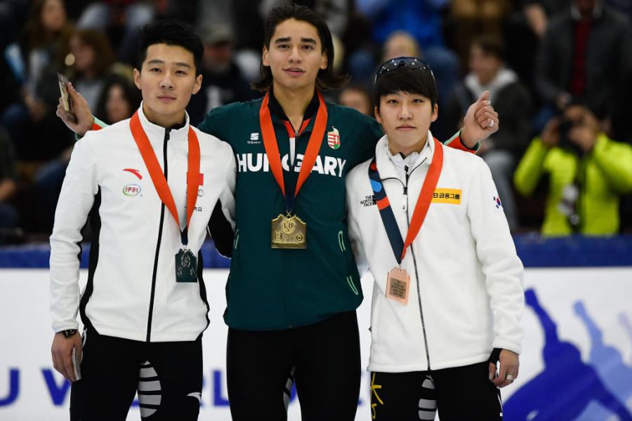 WCSTSS Ren Ziwei(CHN) Shaolin Sandor Liu(HUN) Park Ji Won(KOR)2018©International Skating Union(ISU) 1060096098
