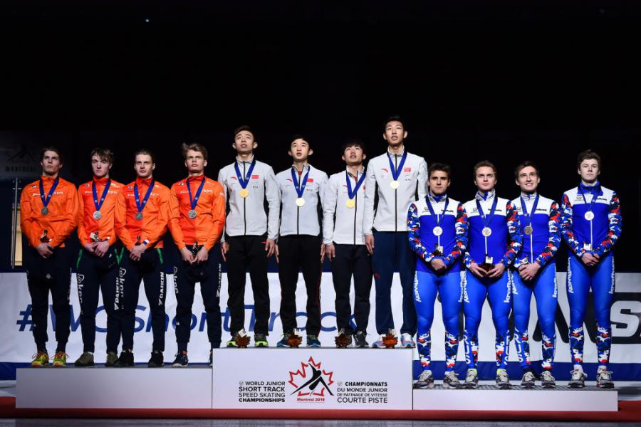 Team Netherlands, Team China and Team Russia WJSTSS 2019©International Skating Union (IS